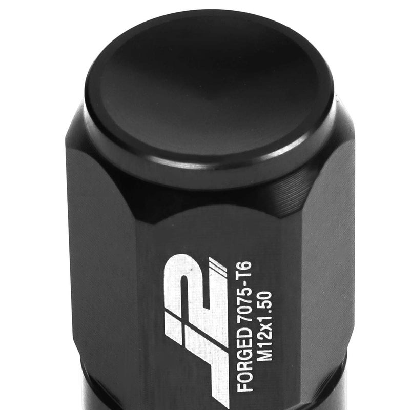 J2 Engineering 20 Pcs 7075 Aluminum Closed End M12 x 1.5 Lug Nuts Set w/Socket Adapter, Black, Fit Conical Seat, LN-T7-007-15-BK - Image 5